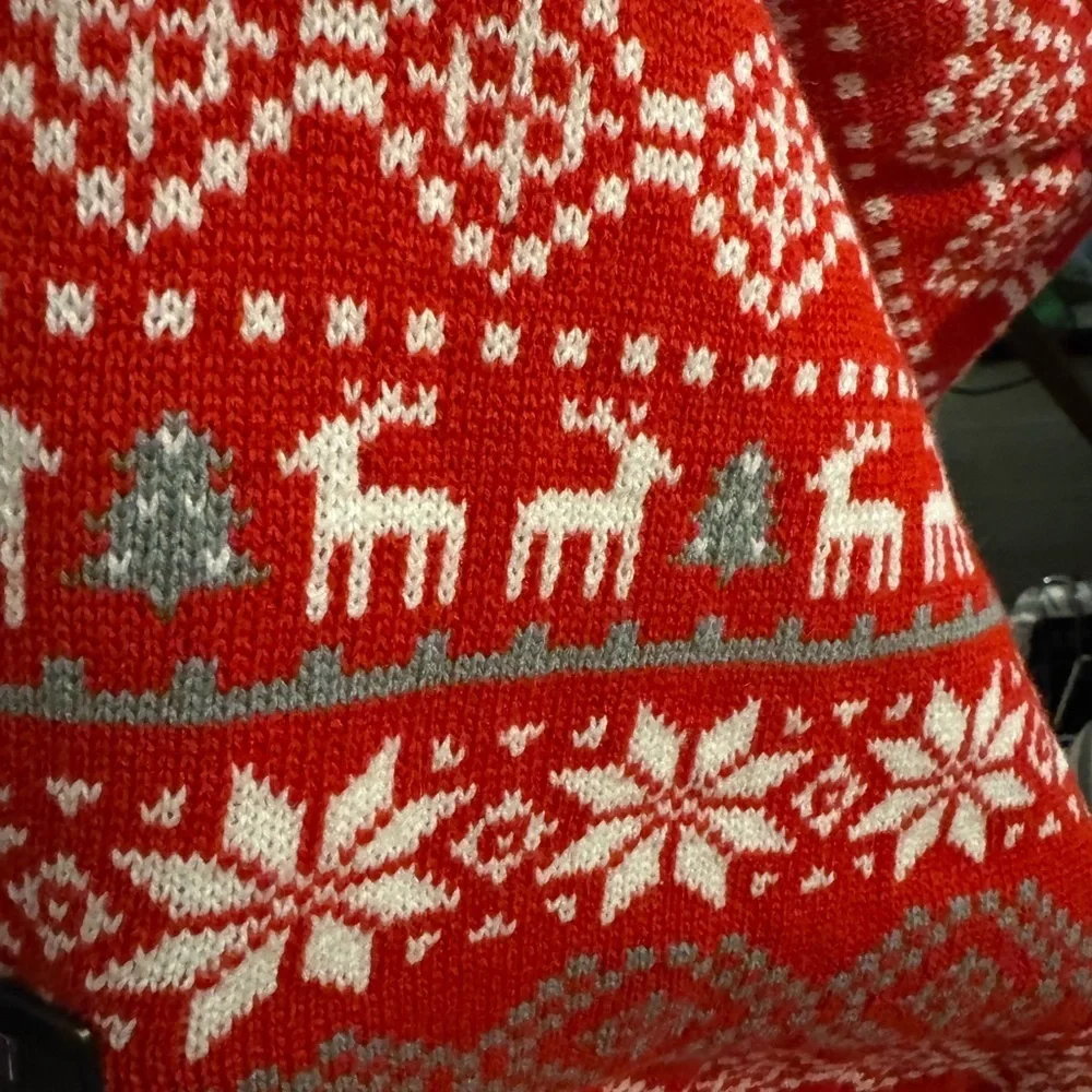 Frisco by Chewy New Dog Sweater Reindeer Fair Isle XXL Red White